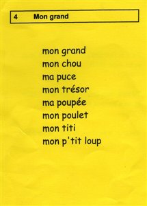 Plein de p'tits mots mignons tout plein ...